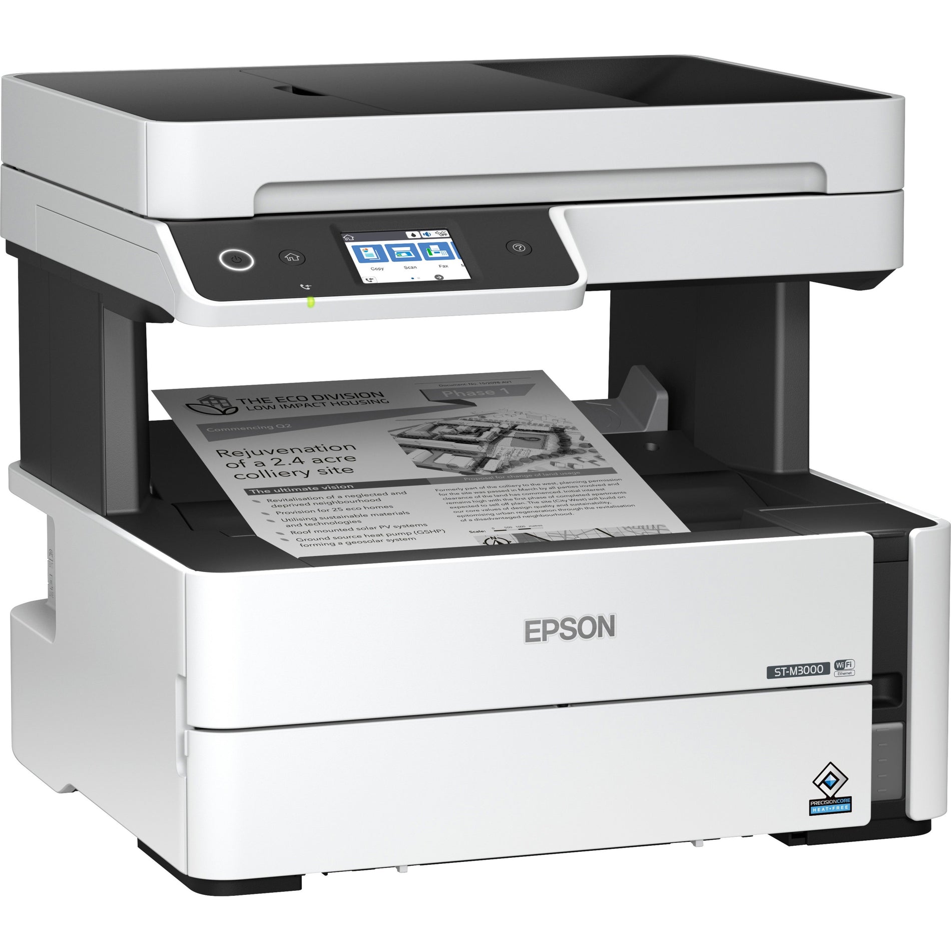 Epson C11CG93201 WorkForce ST-M3000 Monochrome MFP Supertank Printer, Wireless, Duplex Printing, 20 ppm, 1200 x 2400 dpi