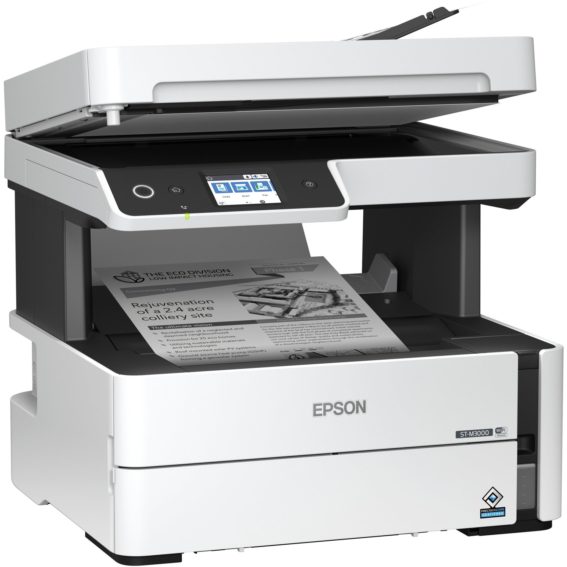 Epson C11CG93201 WorkForce ST-M3000 Monochrome MFP Supertank Printer, Wireless, Duplex Printing, 20 ppm, 1200 x 2400 dpi