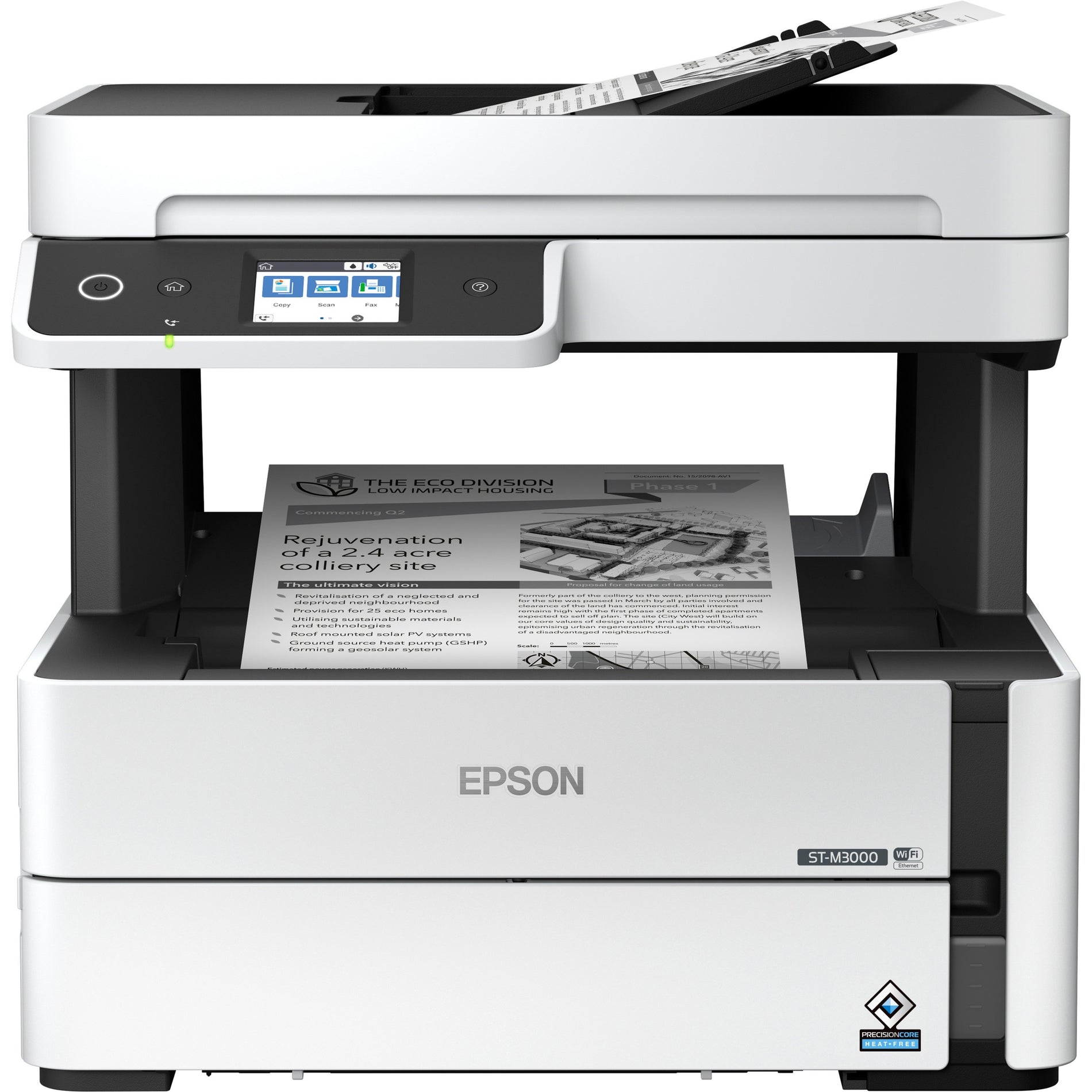 Epson C11CG93201 WorkForce ST-M3000 Monochrome MFP Supertank Printer, Wireless, Duplex Printing, 20 ppm, 1200 x 2400 dpi