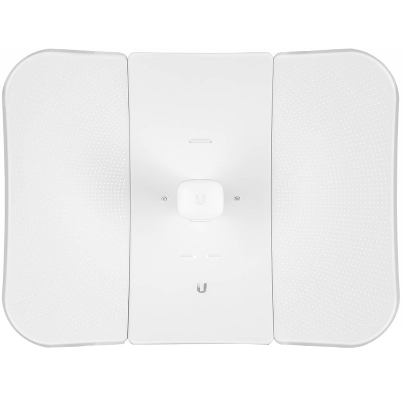 Top view of LiteBeam 5AC showing antenna array and central processing unit