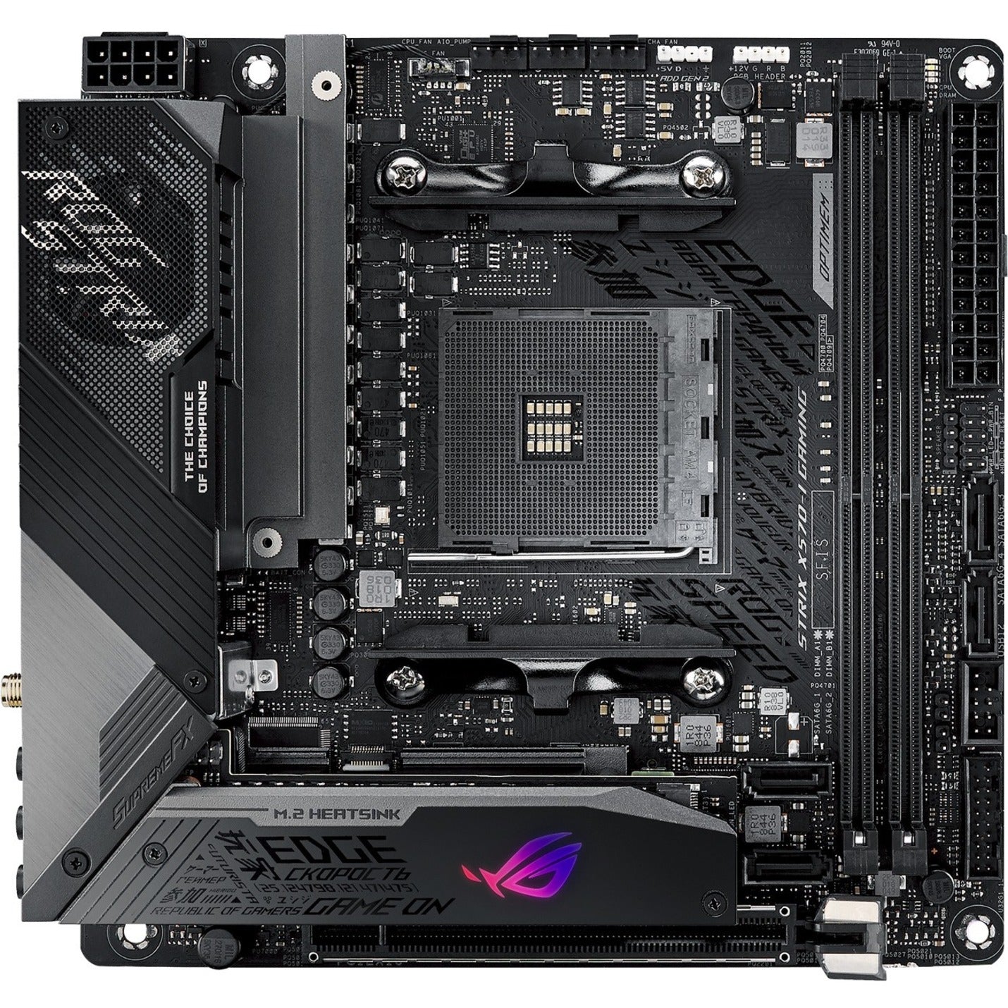 Asus ROG ROG STRIX X570-I GAM Strix X570-I Gaming Desktop Motherboard, Mini ITX, AMD X570 Chipset, Ryzen 3000 Compatible