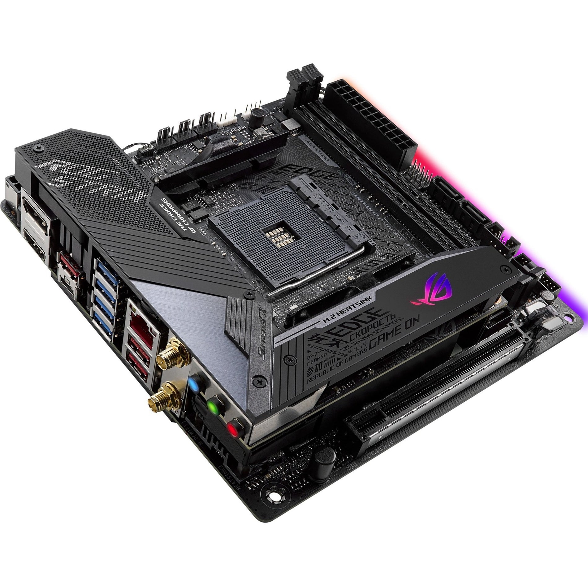 Asus ROG ROG STRIX X570-I GAM Strix X570-I Gaming Desktop Motherboard, Mini ITX, AMD X570 Chipset, Ryzen 3000 Compatible