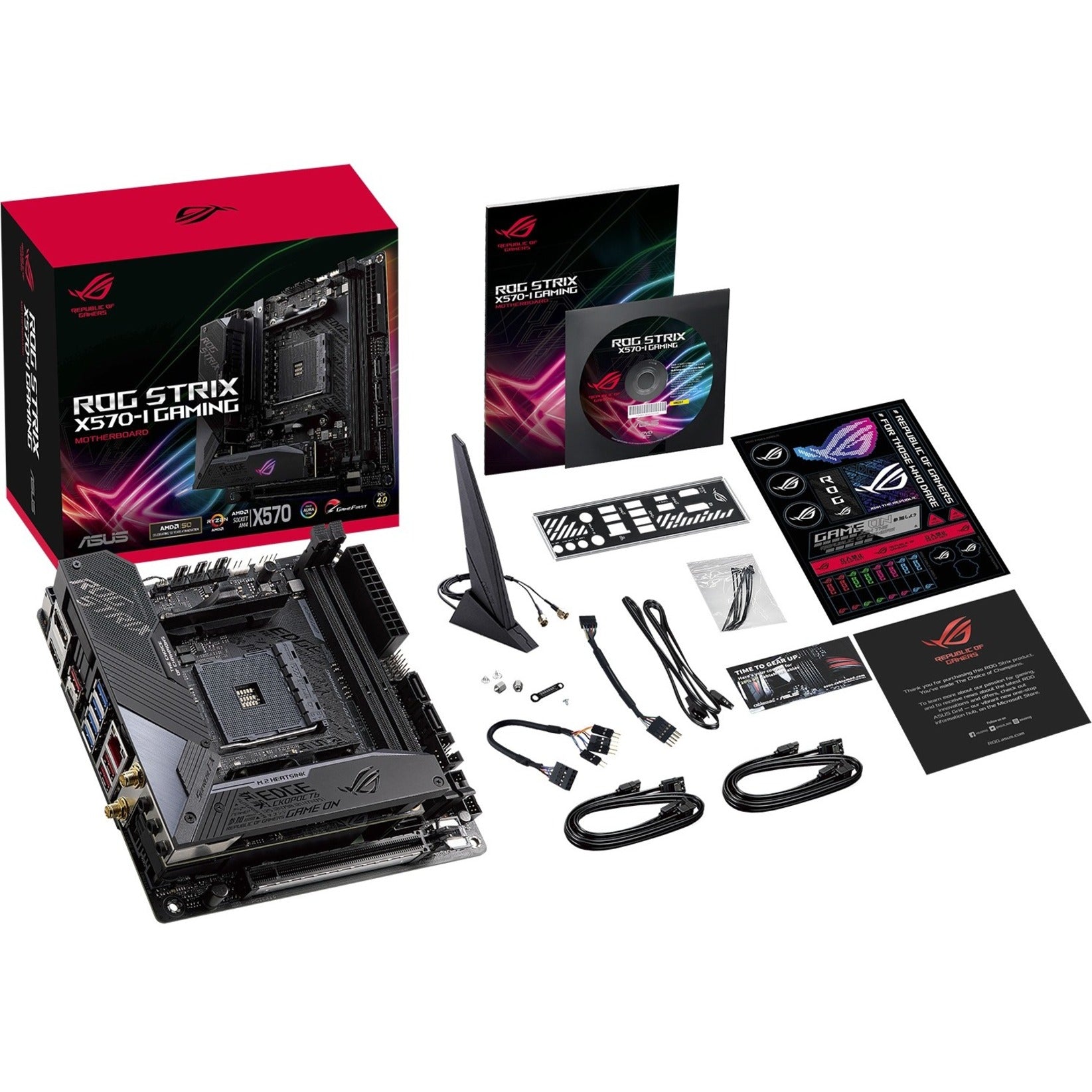 Asus ROG ROG STRIX X570-I GAM Strix X570-I Gaming Desktop Motherboard, Mini ITX, AMD X570 Chipset, Ryzen 3000 Compatible