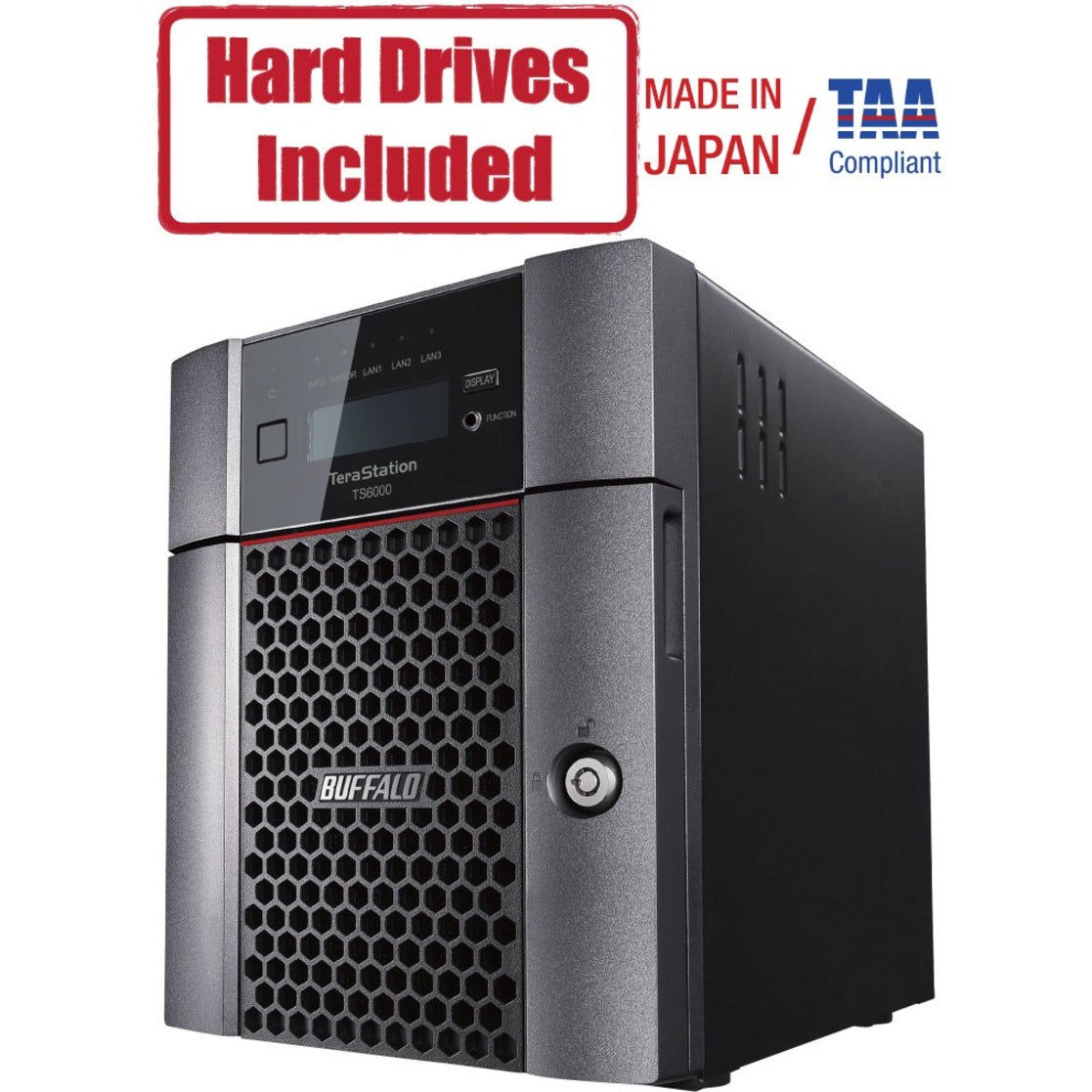 Buffalo TS6400DN1604 TeraStation 6400DN 16TB Desktop NAS Hard Drives Included + Snapshot, 10Gb Ethernet, 8GB DDR4, RAID Support