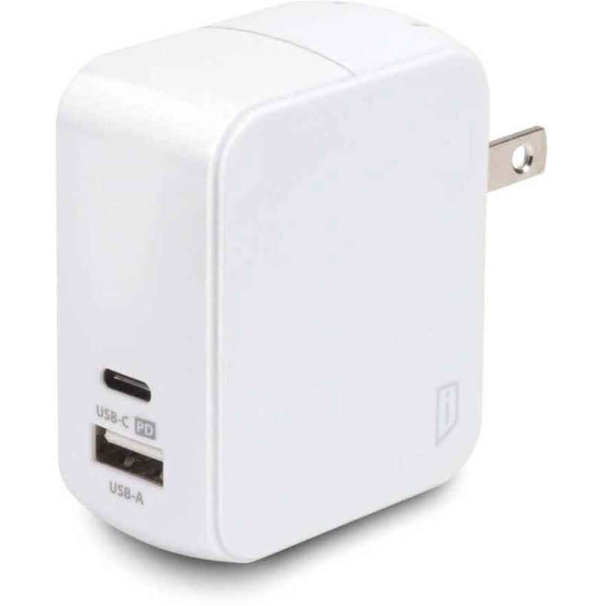 iStore APA759CAI Multi-Port Power Cube 30W USB-C and USB-A Charger, Fast Charging for USB Devices