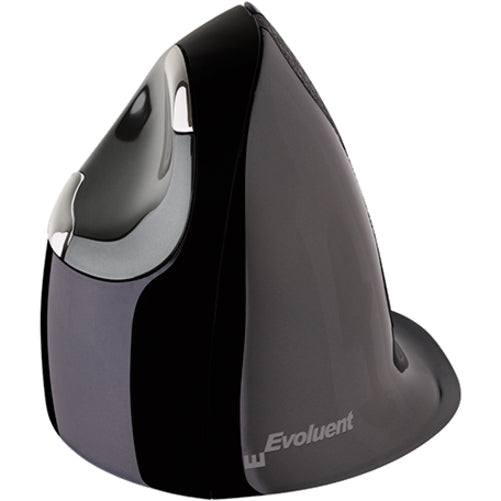 Rear view of Evoluent VerticalMouse D highlighting ergonomic curves and palm support