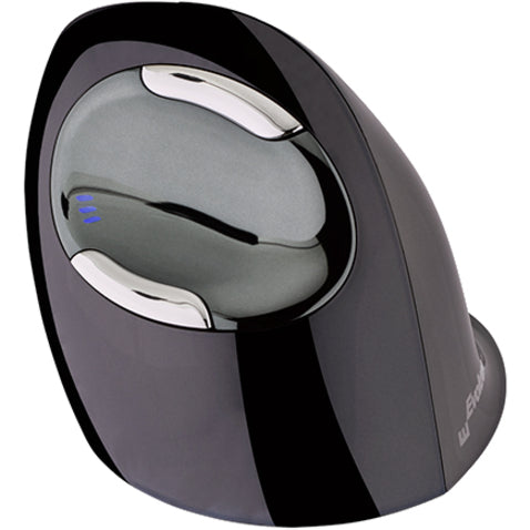 Top view of Evoluent VerticalMouse D showing button layout and LED speed indicator