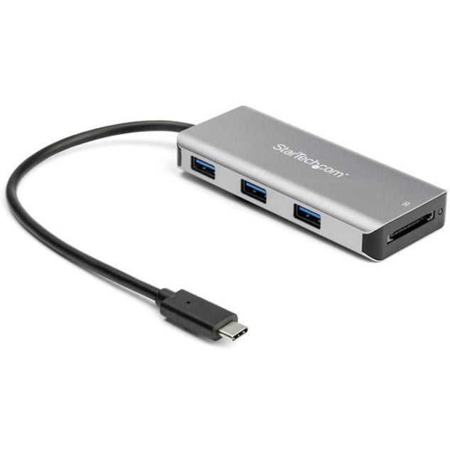 StarTech.com HB31C3ASDMB 3-Port USB-C Hub with SD Card Reader - 10Gbps - 3x USB-A, Space Gray, Mac, PC, Linux