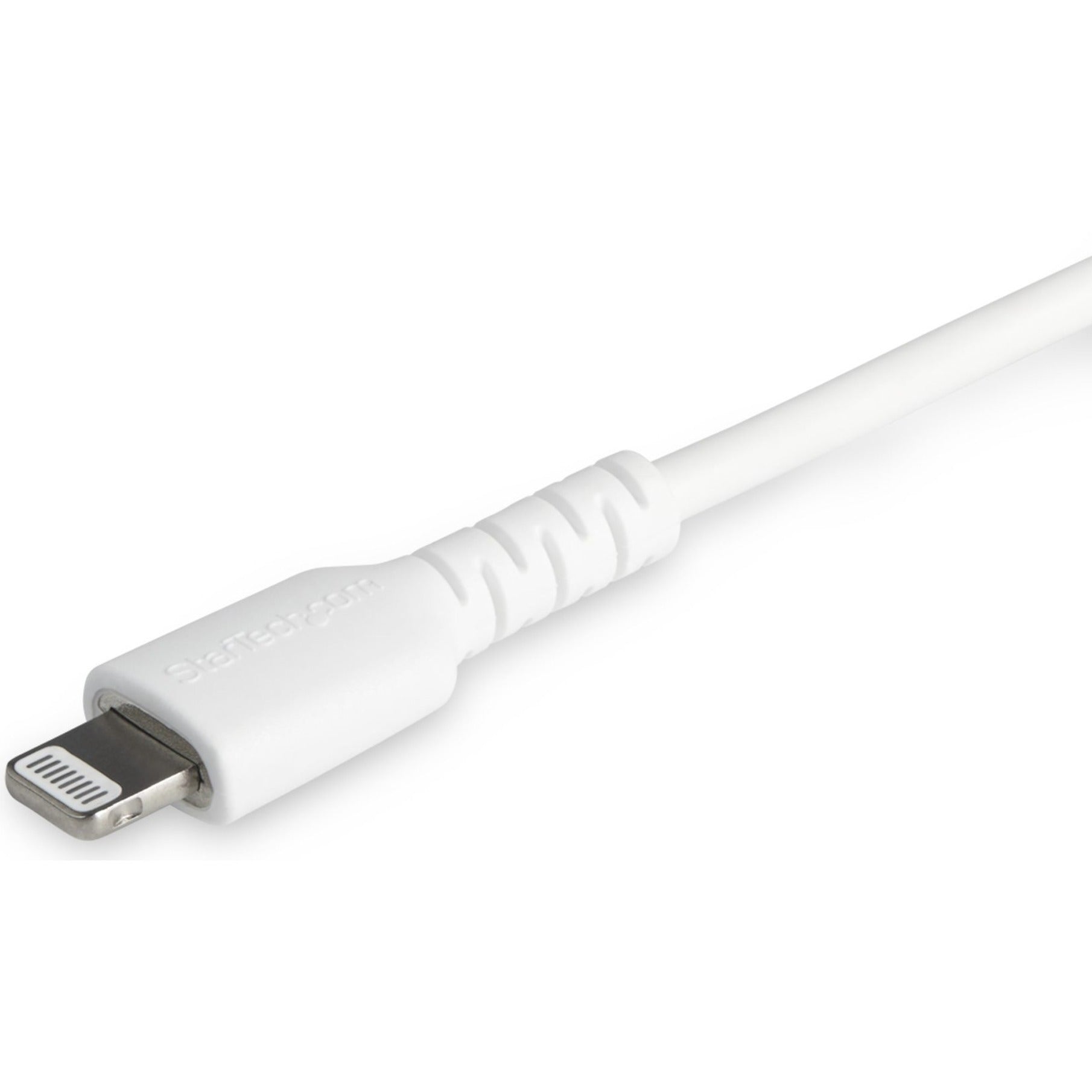 StarTech.com RUSBCLTMM1MW 1m/3.3ft USB C to Lightning Cable - MFi Certified Heavy Duty Lightning Cable White Durable USB Charging Cable  スタートエック・コム RUSBCLTMM1MW 1m/3.3ft USB C to Lightning ケーブル - MFi認定済み 頑丈なライトニングケーブル ホワイト 耐久性のあるUSB充電ケーブル