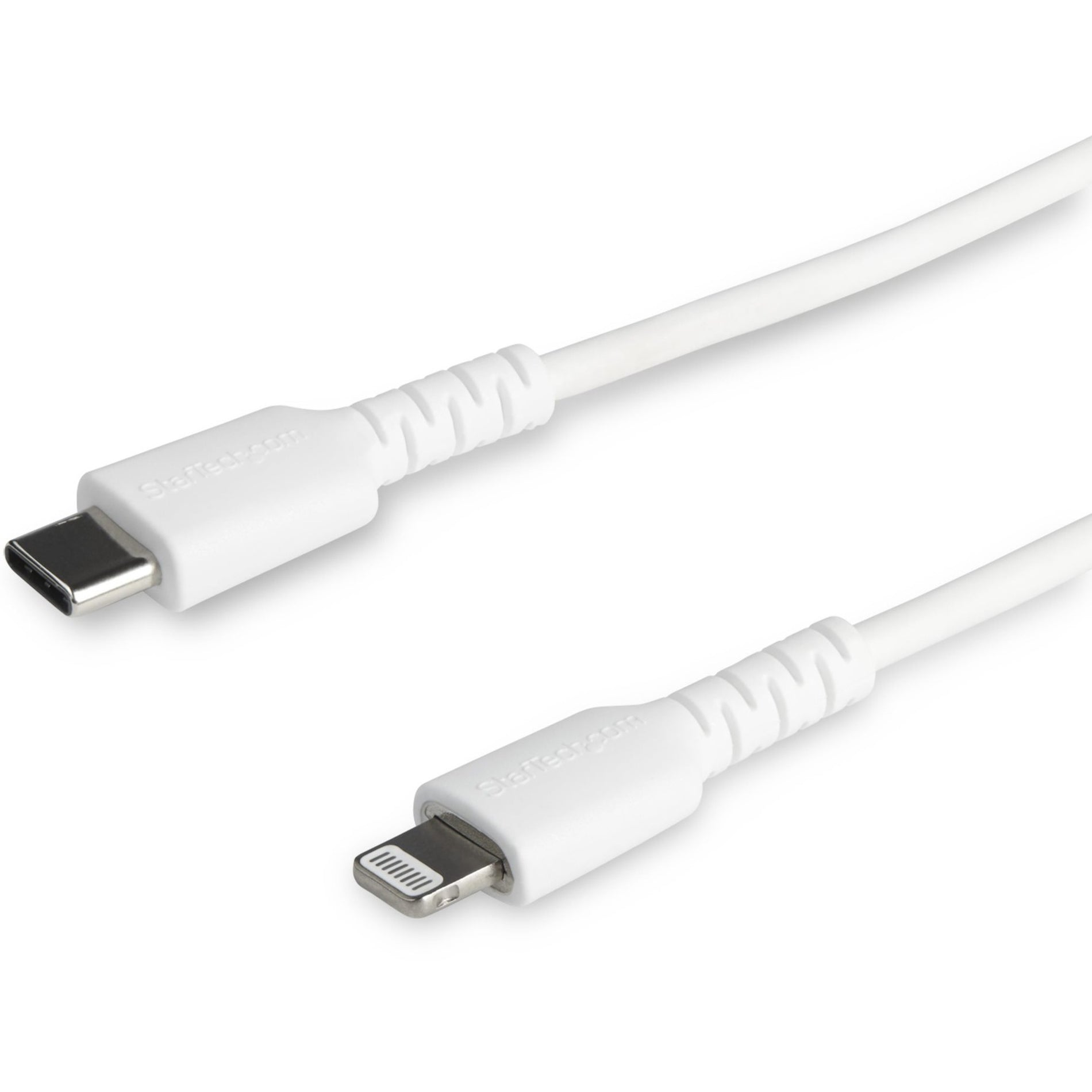 StarTech.com RUSBCLTMM2MW 2m/6.6ft USB C to Lightning Cable - MFi Certified Heavy Duty Lightning Cable White Durable USB Charging Cable   スタートゥック・ドットコム RUSBCLTMM2MW 2m/6.6フィート USB C to Lightning ケーブル - MFi認定済み、ヘビーデューティ ライトニングケーブル、ホワイト、耐久性のある USB 充電ケーブル