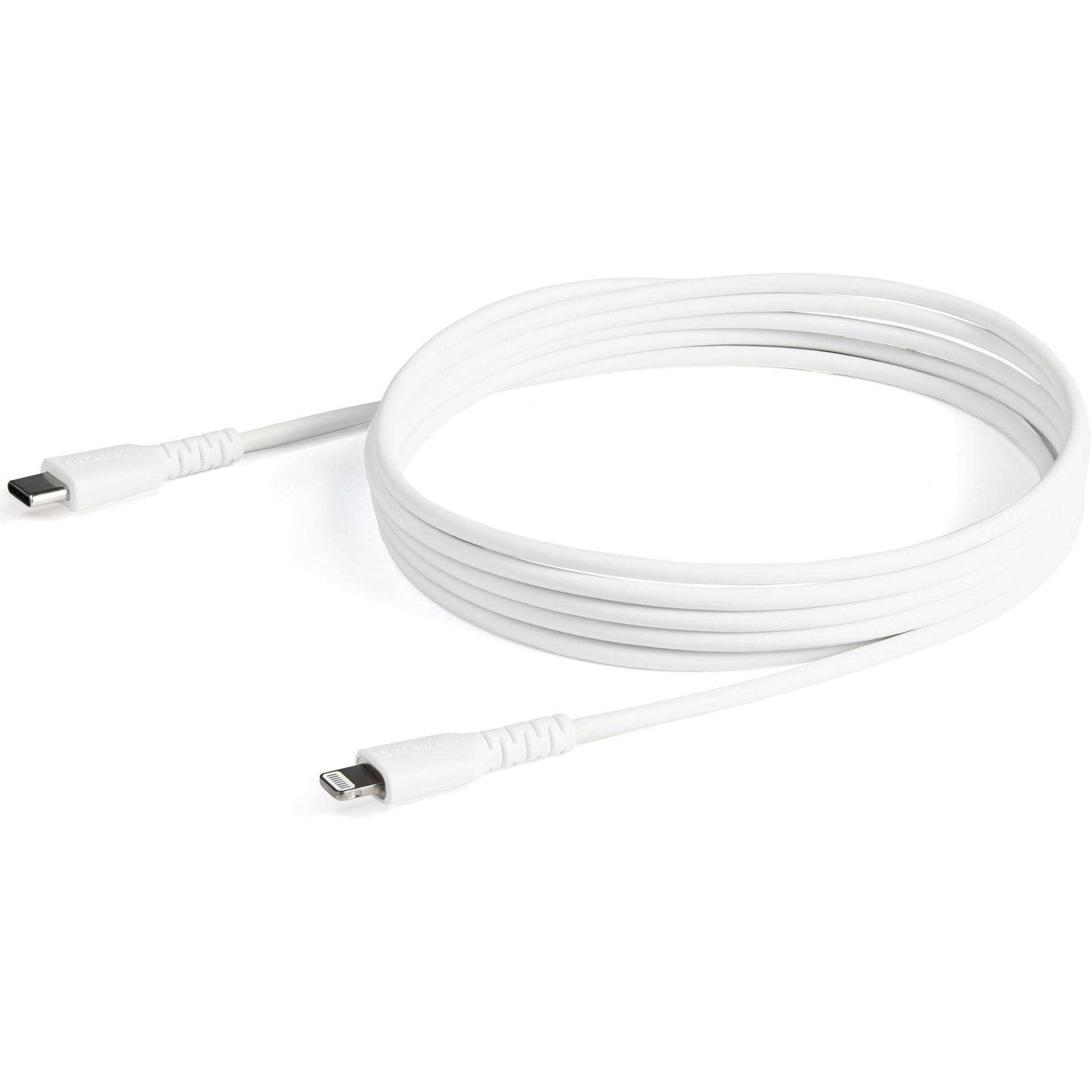 StarTech.com RUSBCLTMM2MW 2m/6.6ft USB C to Lightning Cable - MFi Certified Heavy Duty Lightning Cable White Durable USB Charging Cable   スタートゥック・ドットコム RUSBCLTMM2MW 2m/6.6フィート USB C to Lightning ケーブル - MFi認定済み、ヘビーデューティ ライトニングケーブル、ホワイト、耐久性のある USB 充電ケーブル