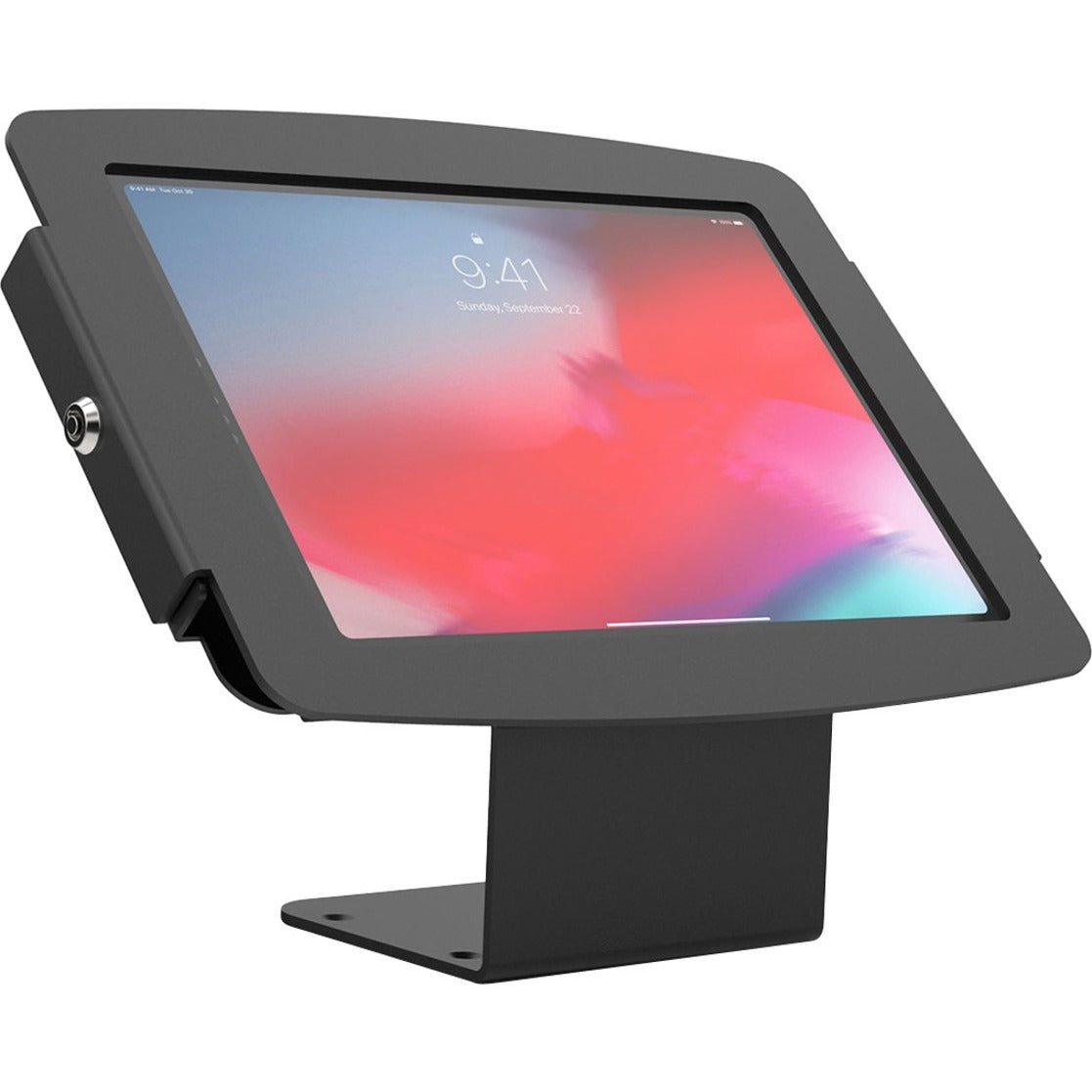 Compulocks 101B102IPDSB Space iPad Enclosure Kiosk, 45 Degree Counter Stand for iPad 10.2in - Black