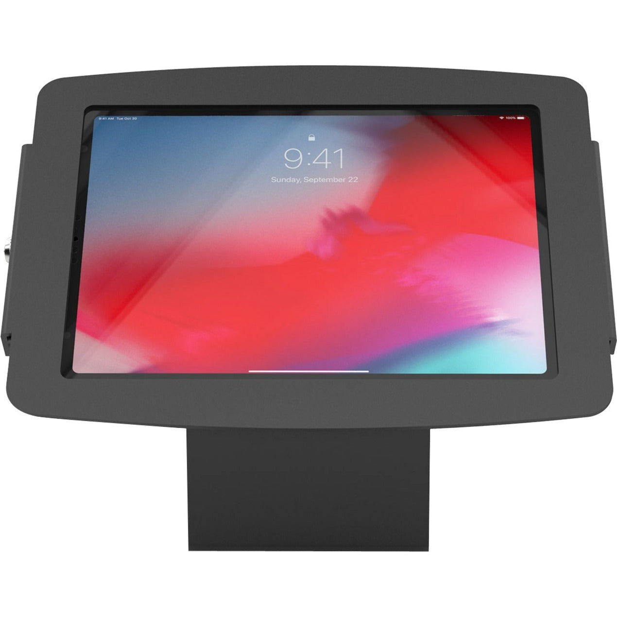 Compulocks 101B102IPDSB Space iPad Enclosure Kiosk, 45 Degree Counter Stand for iPad 10.2in - Black