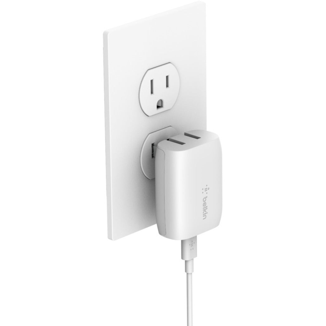 Belkin F7U096DQ04-WHT BOOST CHARGE USB-C Wall Charger 18W + USB-C to Lightning Cable, Fast Charging for iPhone and iPad