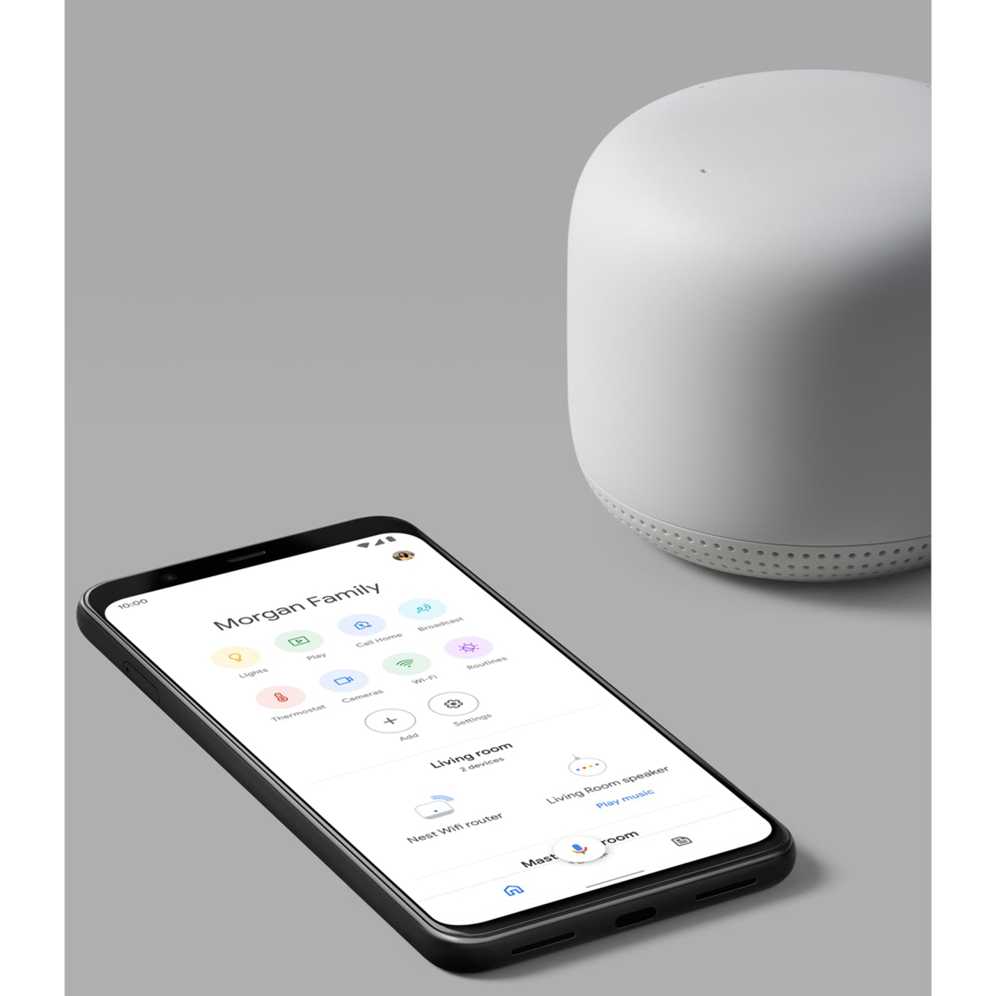 Smartphone displaying Google Home app interface with Nest Wifi controls-alternate-image4