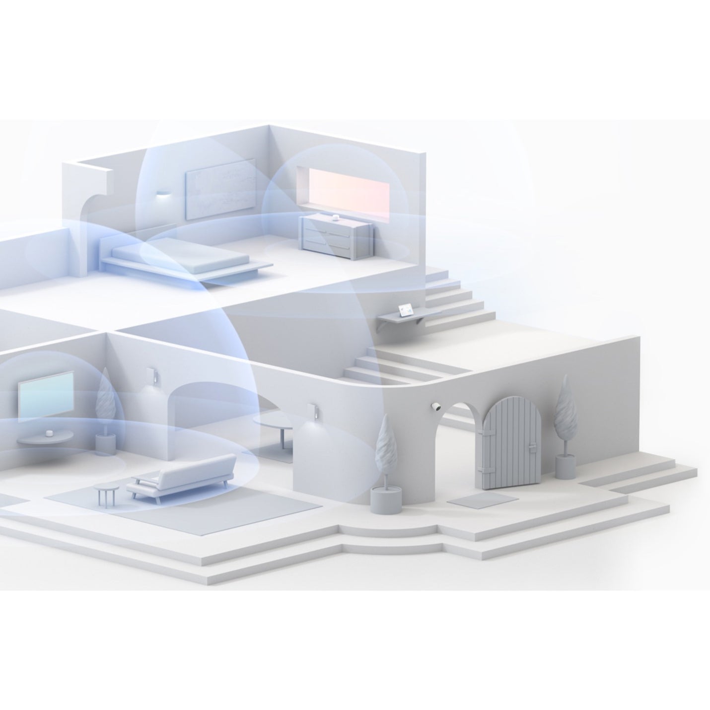 3D illustration of home with Nest Wifi coverage visualization-alternate-image5