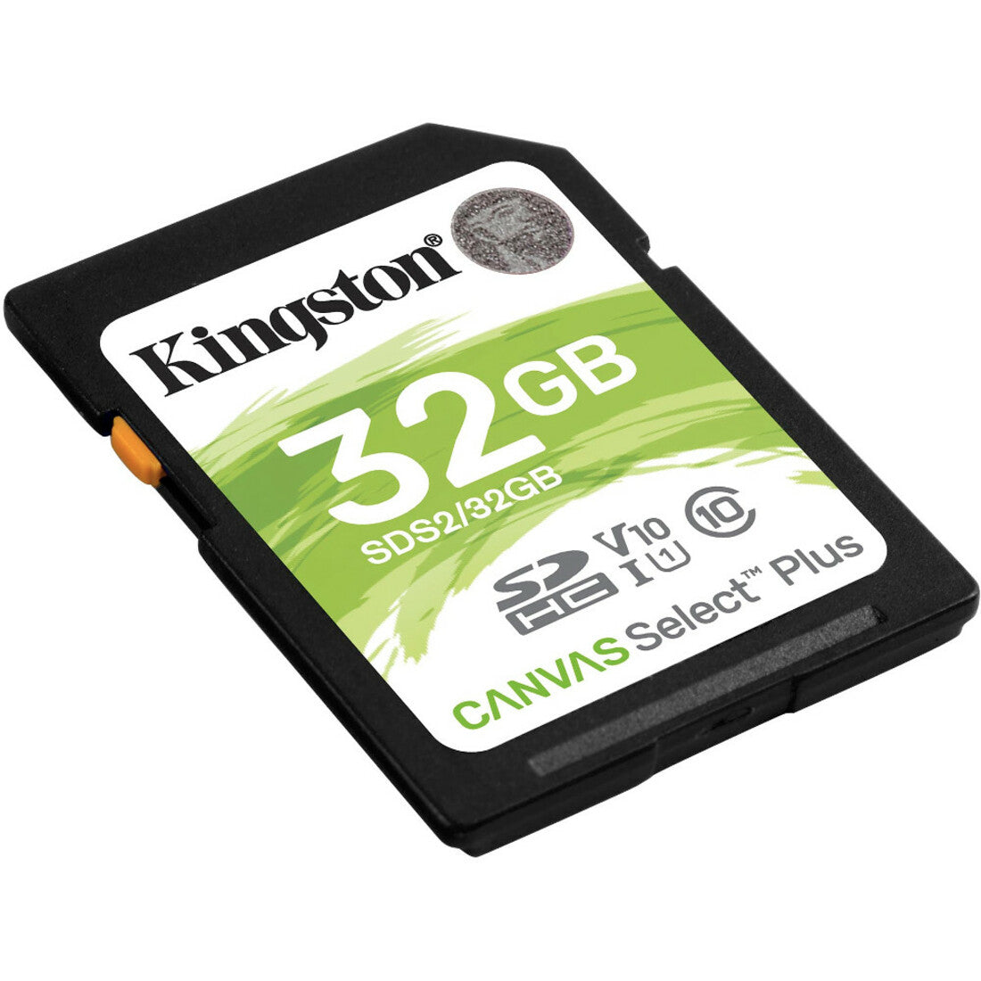 Kingston SDS2/32GB Canvas Select Plus SD Card For HD 1080p And 4K Video Cameras, 32GB Storage Capacity, 100 MB/s Maximum Read Speed