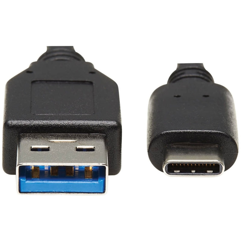 Detailed macro shot of USB-C and USB-A connector ends showing internal contact design