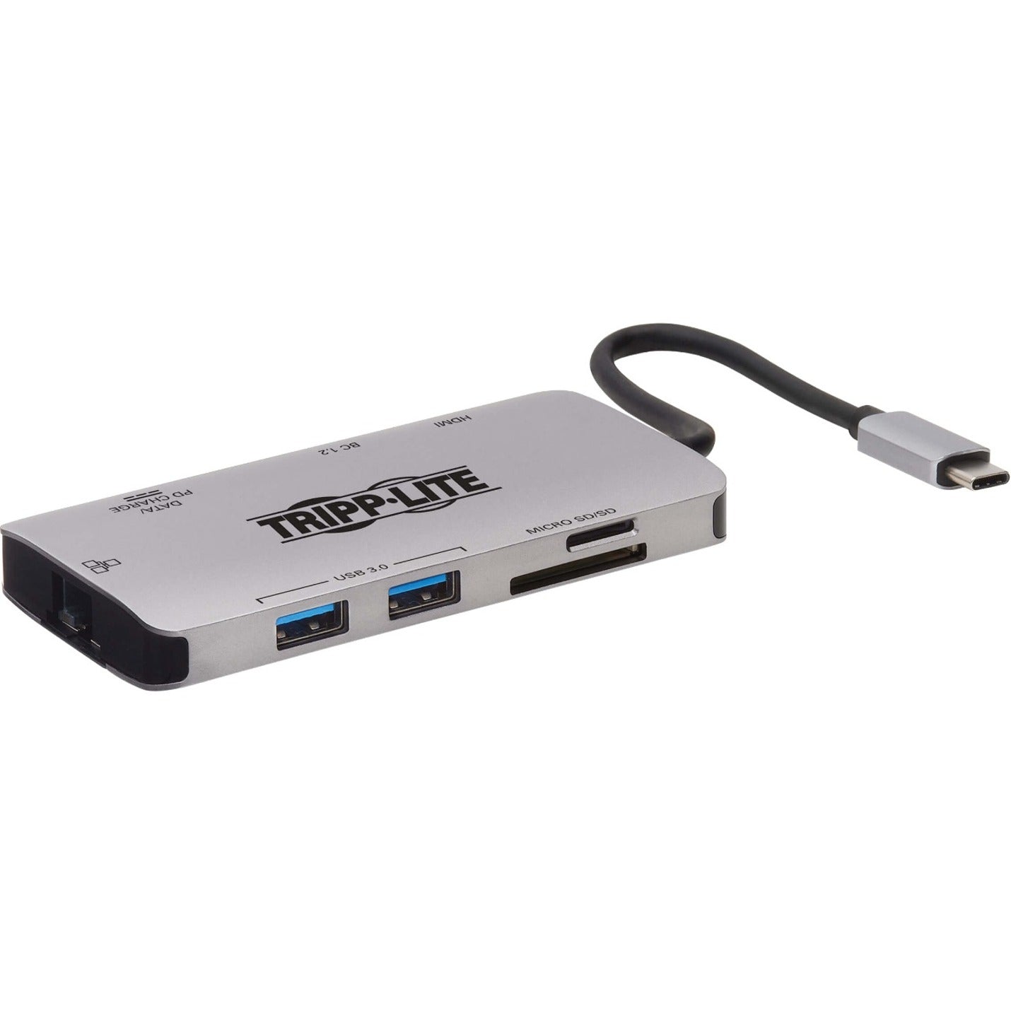 Tripp Lite U442-DOCK5-GY Docking Station, USB Type C, HDMI, Thunderbolt, 3 USB 3.0 Ports, 100W Power Supply