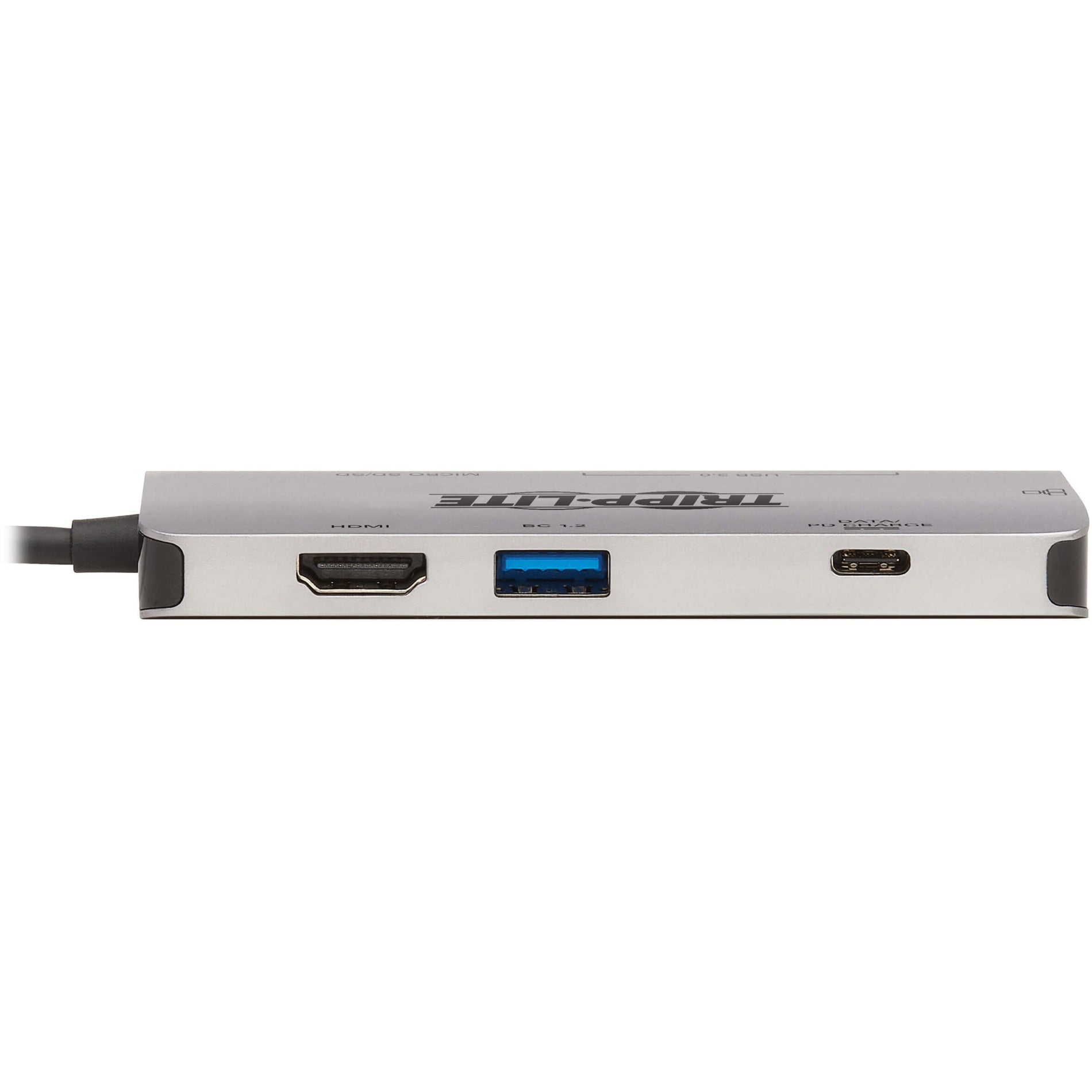 Side view of Tripp Lite docking station showing HDMI, USB, and USB-C ports-alternate-image2