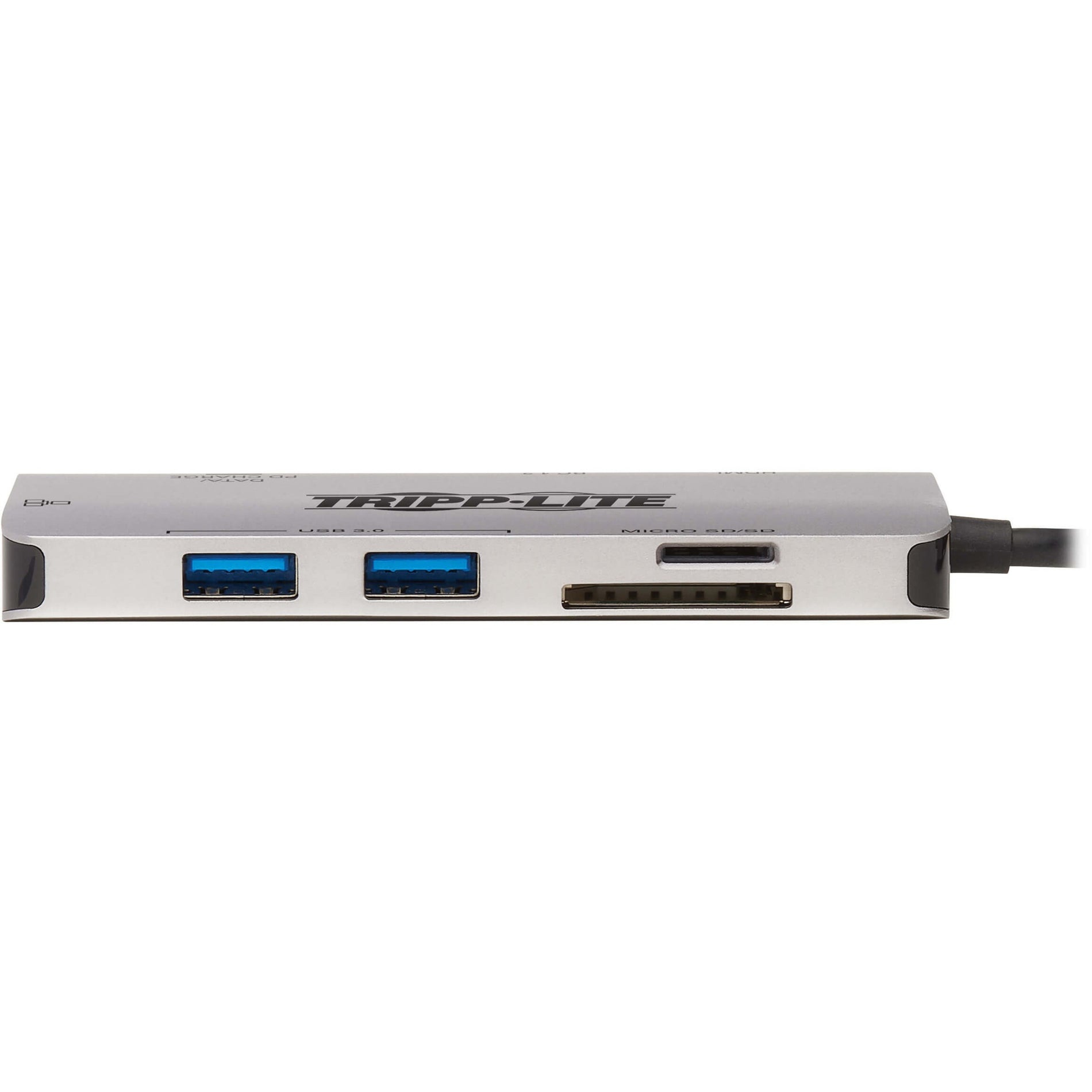 Front view of Tripp Lite docking station highlighting dual USB 3.0 ports and card reader-alternate-image3