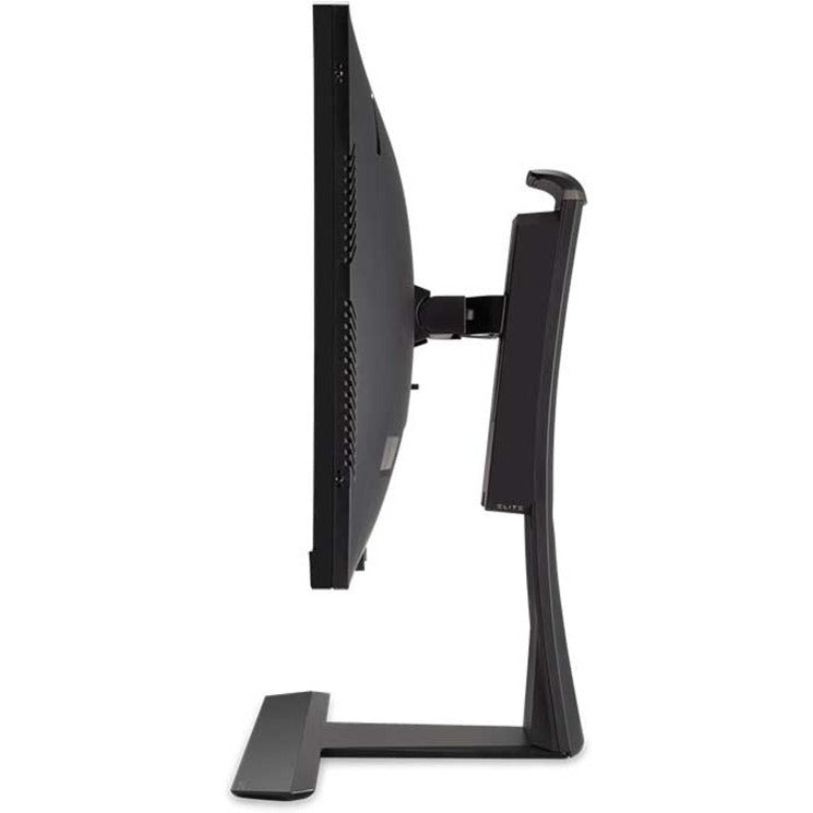 Side view of monitor showing tilt and height adjustment capabilities