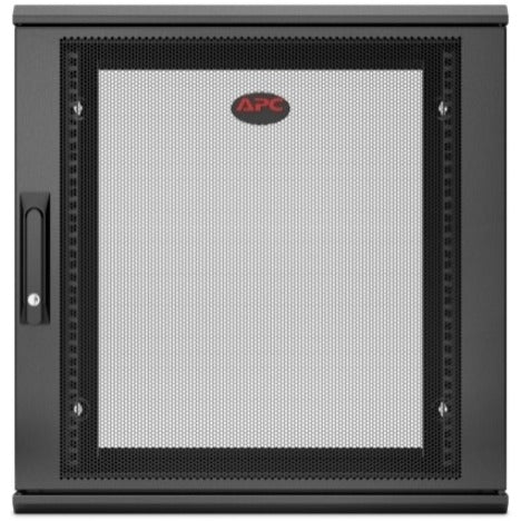 Front view of NetShelter WX cabinet showing security features and ventilation pattern-alternate-image3