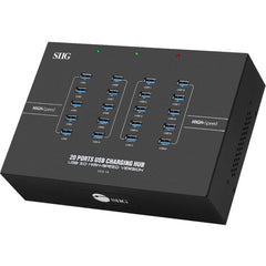 SIIG ID-US0611-S1 Hub USB Industri 20-Port dengan Pengisian Daya Transfer Data Kecepatan Tinggi dan Pengisian untuk Banyak Perangkat