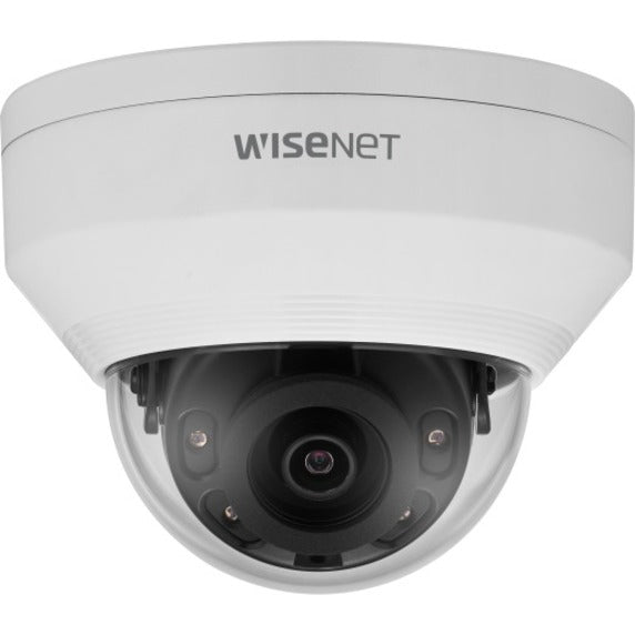 Wisenet LNV-6022R 2MP IR Outdoor Dome Camera, 30fps, 4mm Fixed Focal Lens, Double Codec H.264/MJPEG, Wisestream II, 120dB WDR, IR LEDs, Hallway View, SD Card, IP66 IK10, PoE, White