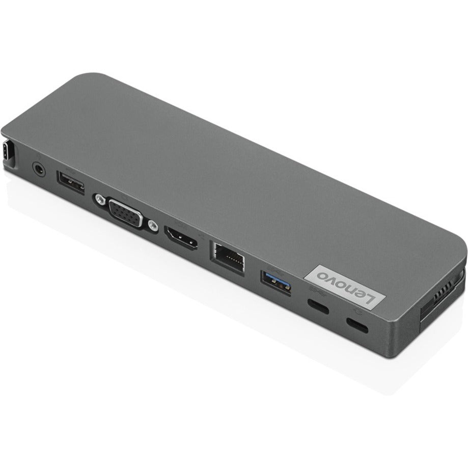 レノボ 40AU0065US USB-C ミニ ドック、3 USB ポート、VGA、HDMI、USB-C 電源 パススルー