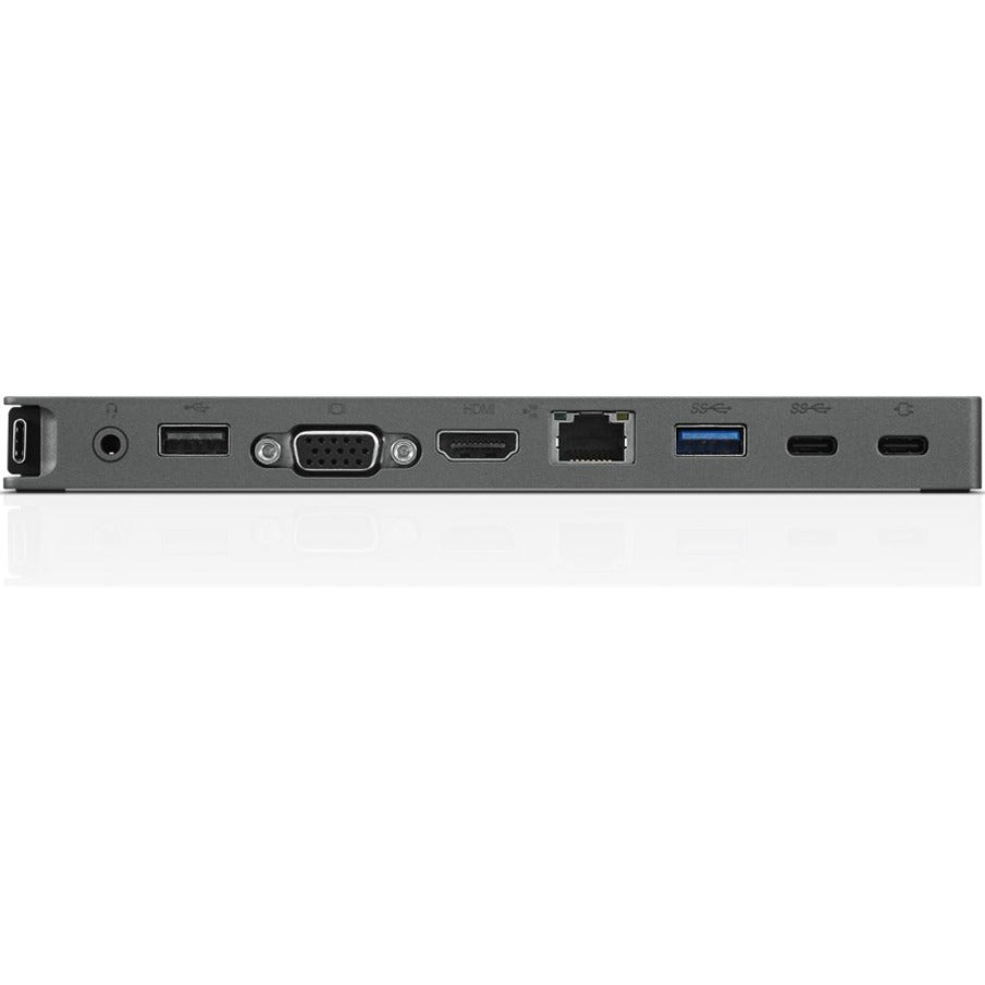 Lenovo 40AU0065US USB-C Mini Dock 3 USB Ports VGA HDMI USB-C Power Pass-Through