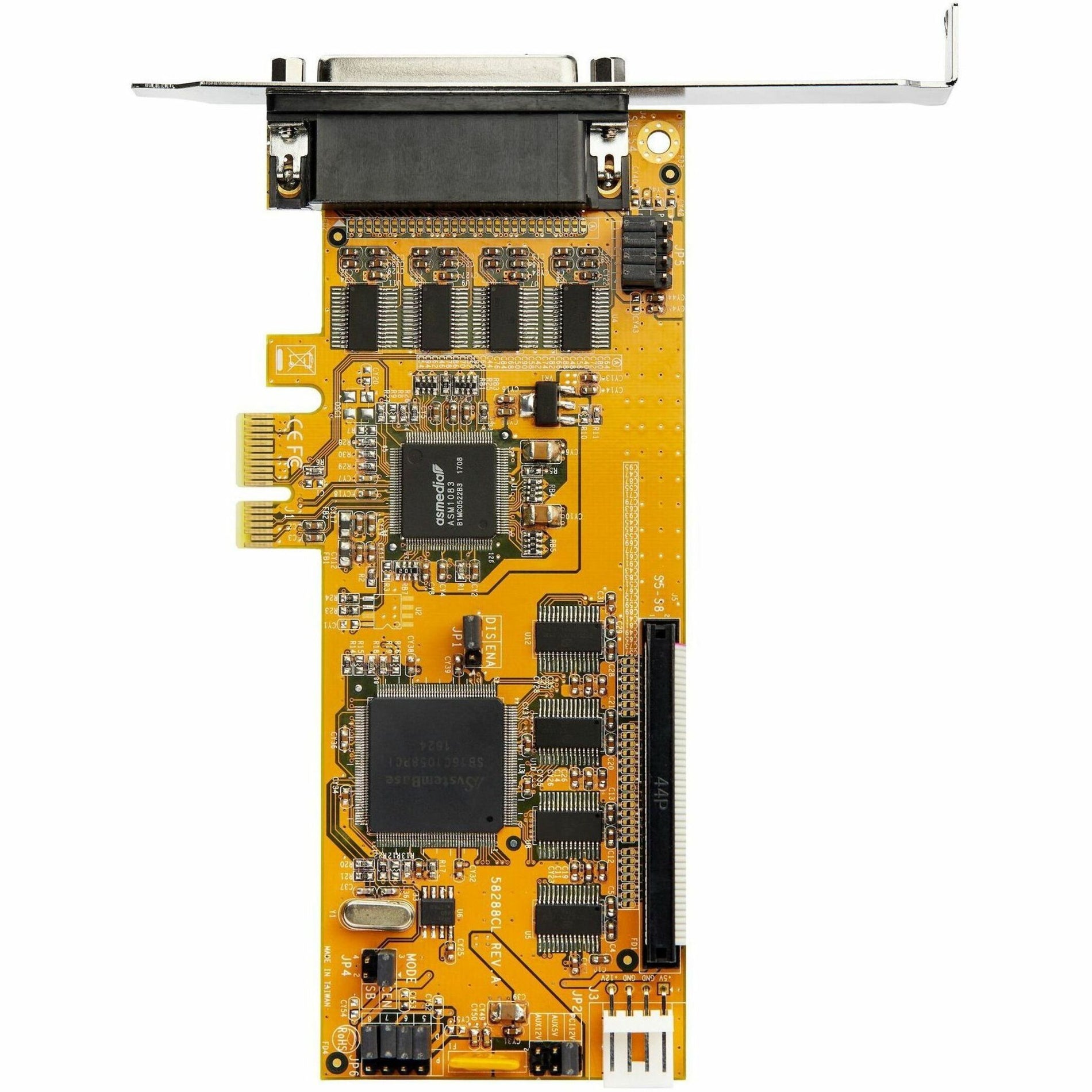 Detailed view of StarTech.com serial card circuit board showing UART architecture-alternate-image7