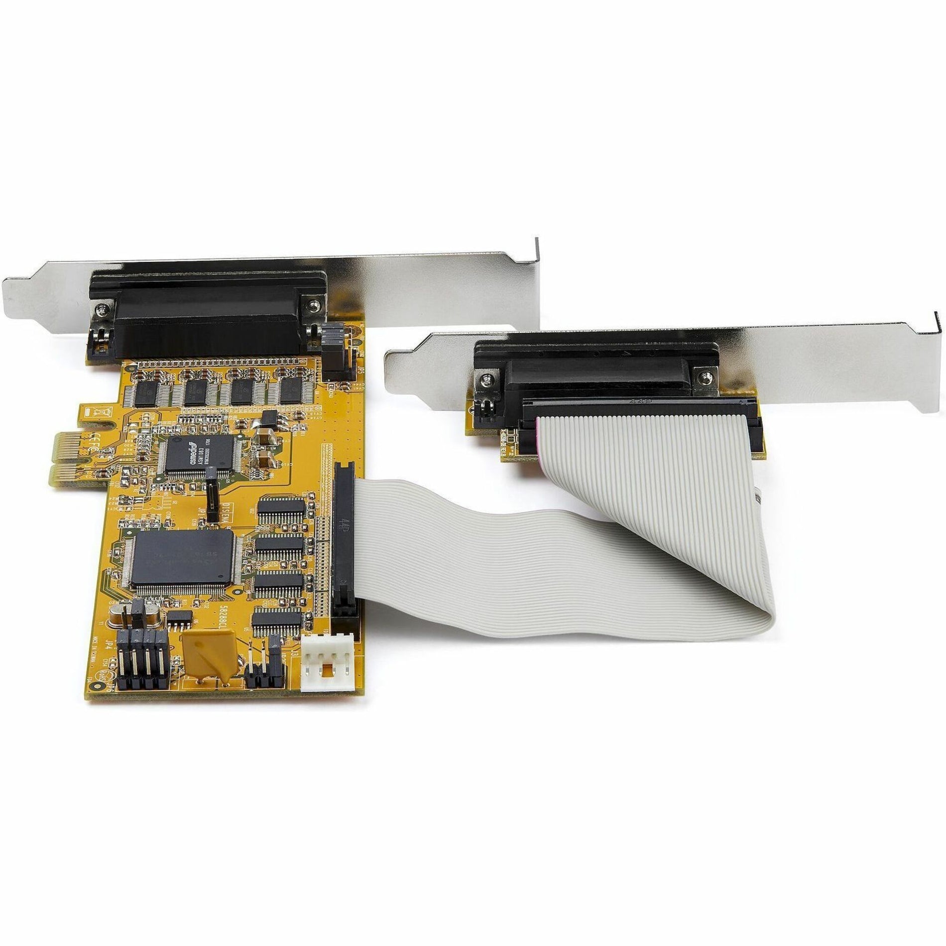 StarTech.com PEX8S1050LP การ์ด PCI Express ซีเรียล 8 พอร์ตกับ 16C1050 UART การถ่ายโอนข้อมูลความเร็วสูง ปฏิบัติตามข้อกำหนด TAA รับประกันตลอดอายุการใช้งาน