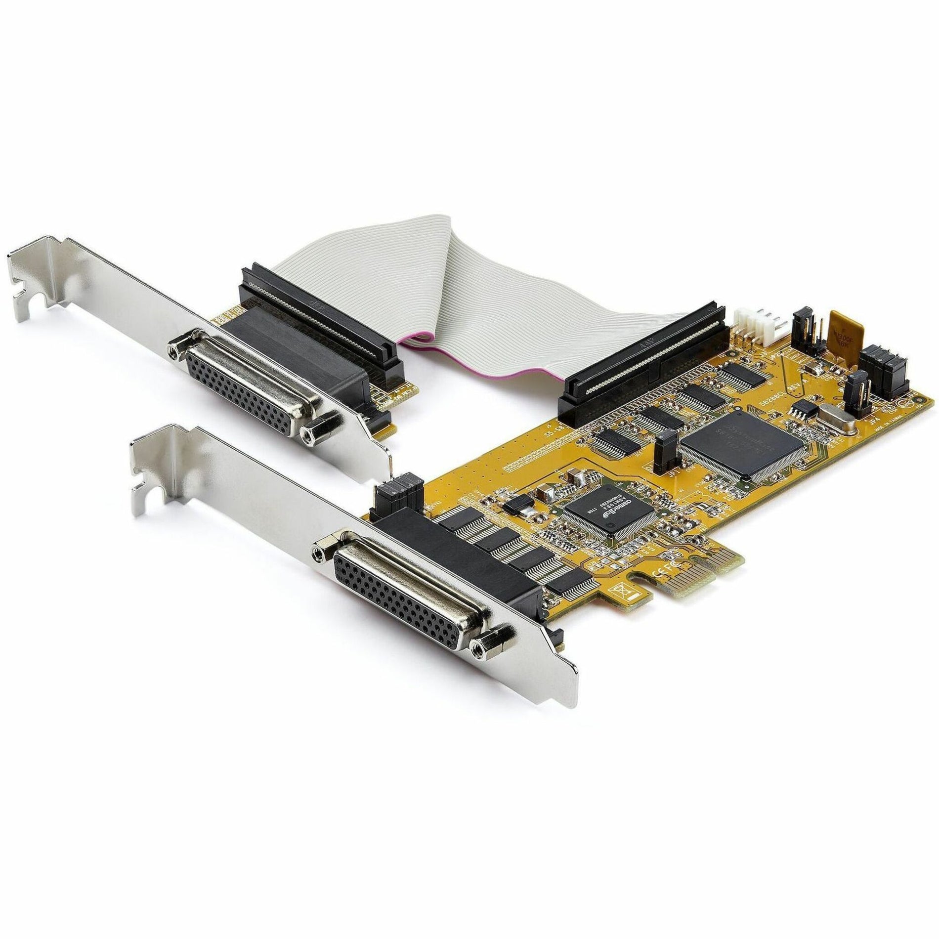 StarTech.com PEX8S1050LP การ์ด PCI Express ซีเรียล 8 พอร์ตกับ 16C1050 UART การถ่ายโอนข้อมูลความเร็วสูง ปฏิบัติตามข้อกำหนด TAA รับประกันตลอดอายุการใช้งาน