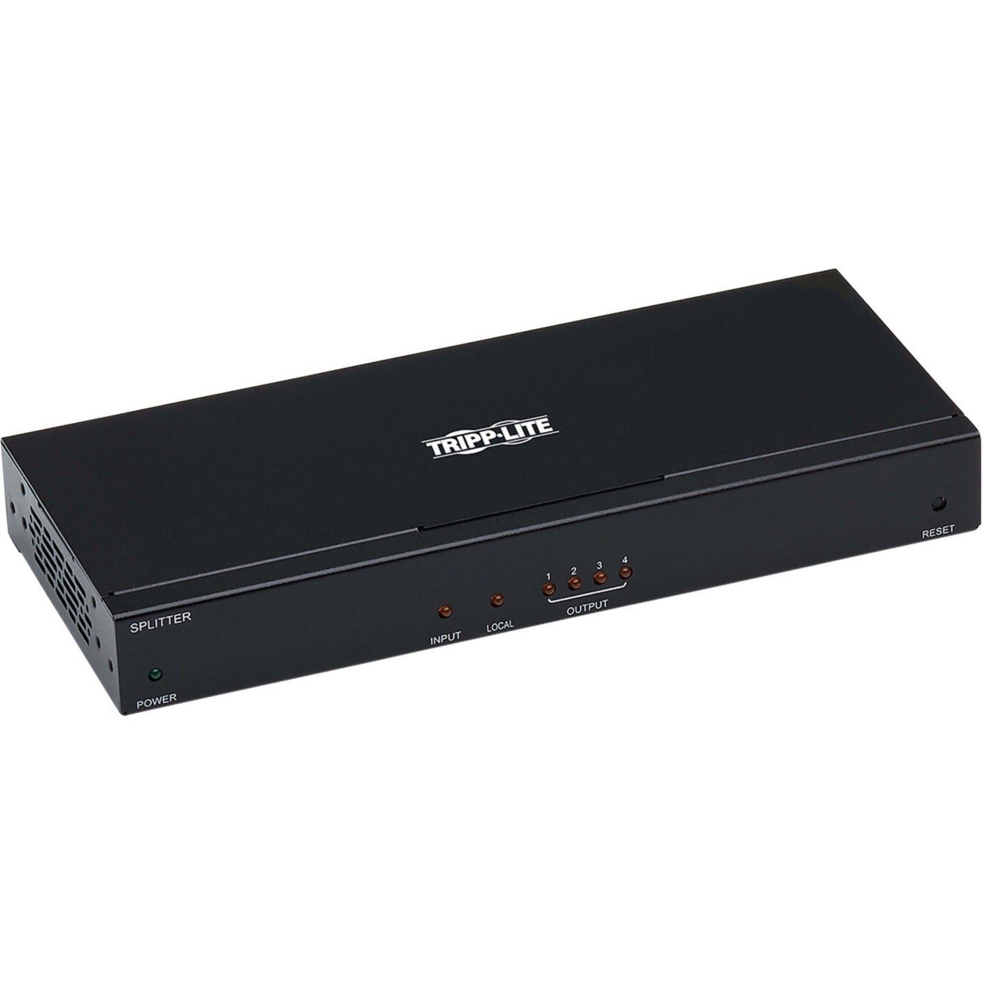 Front view of Tripp Lite B127P-004-H HDMI splitter showing LED status indicators and control panel-alternate-image1