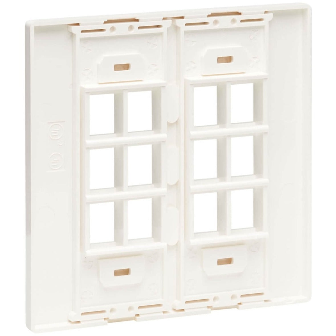 Tripp Lite N080-212 Keystone Wall Plate 12-Port Universeel Wit TAA Conform