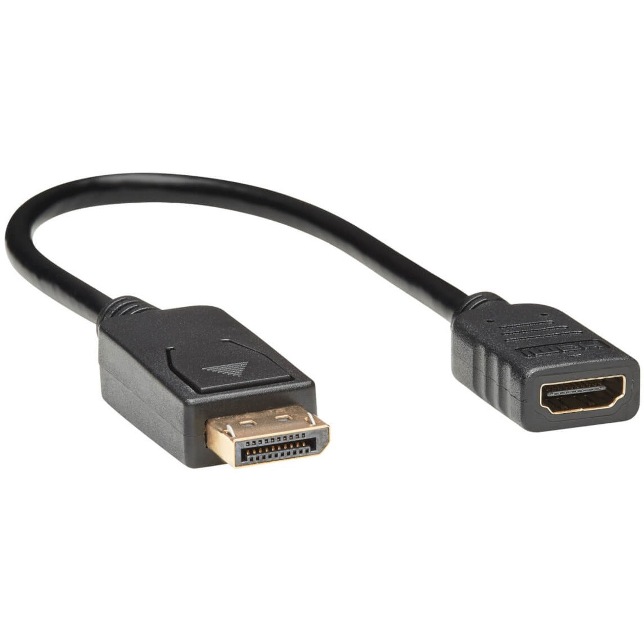 Close-up view of Tripp Lite DisplayPort to HDMI adapter showing male DisplayPort connector and female HDMI port-alternate-image1