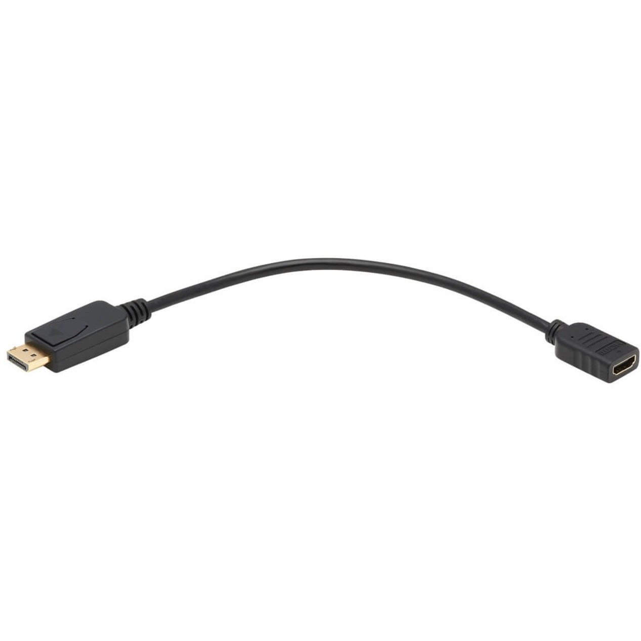 ทริปไลท์ P136-001 แปลงวิดีโอ DisplayPort เป็น HDMI ชาย/หญิง 1 ฟุต สีดำ