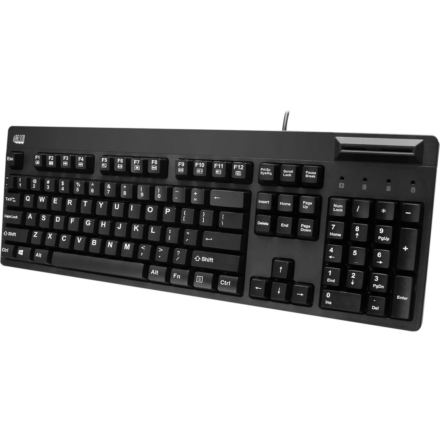 Adesso AKB-630SB-TAA Clavier avec Lecteur de Carte Intelligent EasyTouch 630SB-TAA Conforme TAA