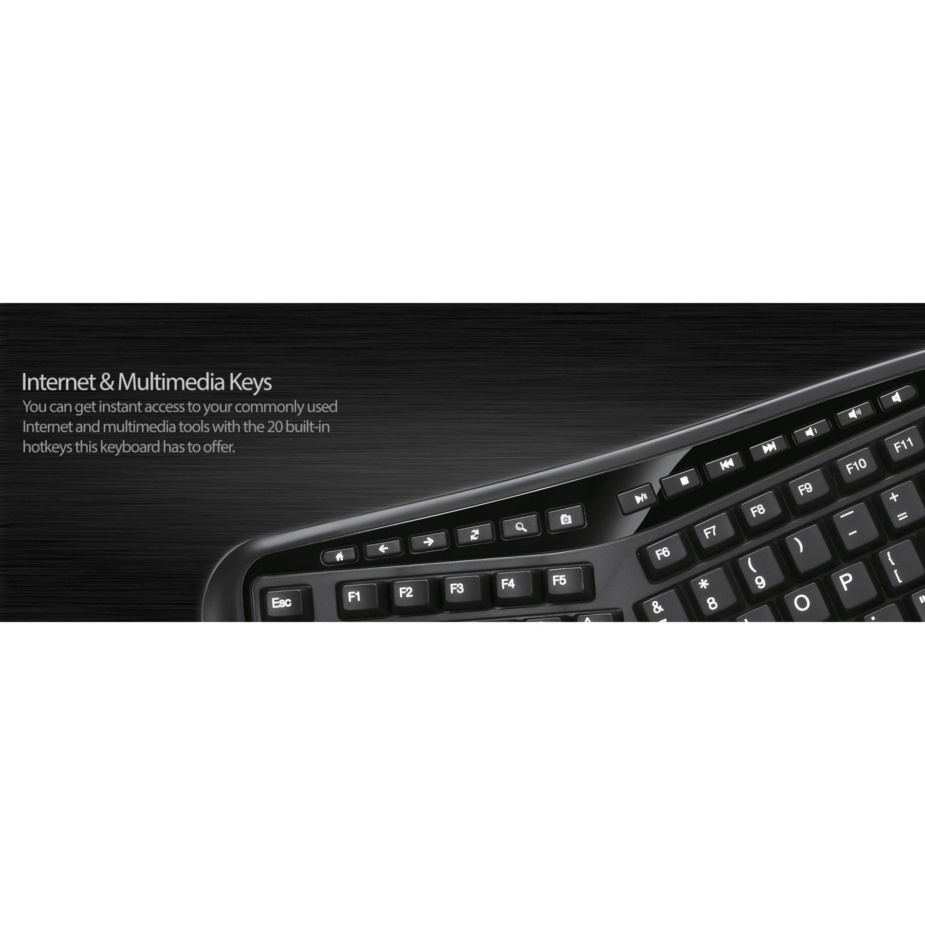 Adesso AKB-150SB-TAA Ergonomische SmartCardReader Tastatur Geteilte Anordnung Leise Tasten Handballenauflage