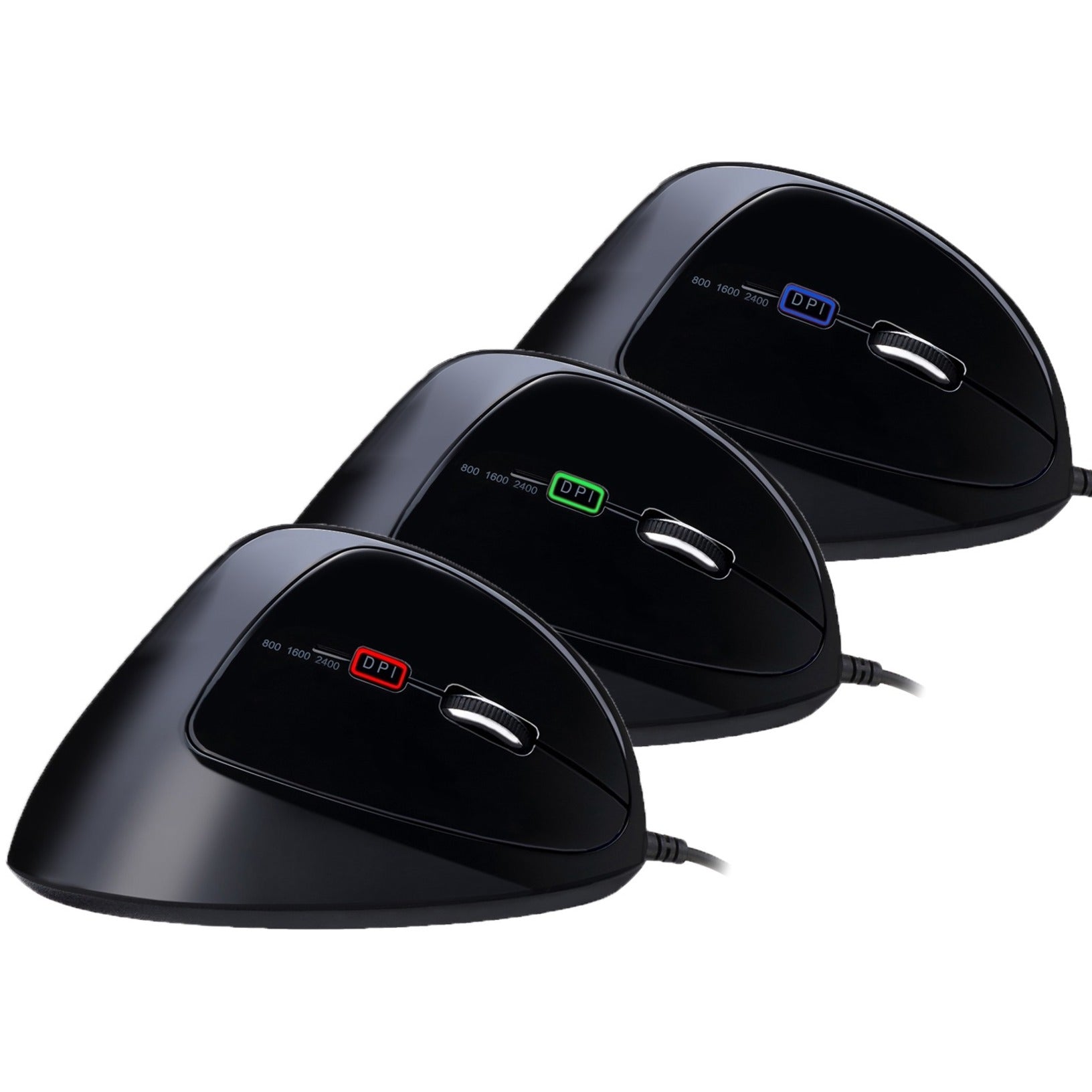 Adesso IMOUSEE7-TAA TAA Compliant Left-Handed Vertical Ergonomic Mouse, USB Ergo, 2400 dpi