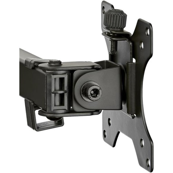 Detailed view of monitor mount joint mechanism and VESA plate