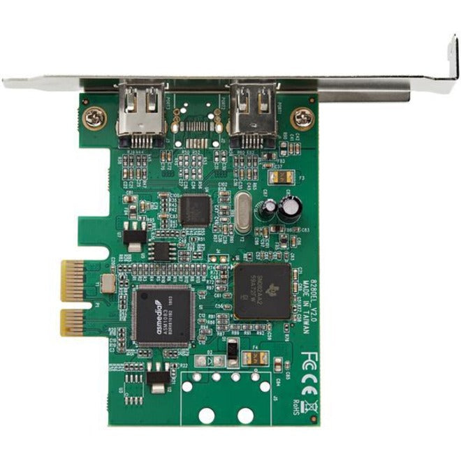 StarTech.com PEX1394A2V2 PCI Express FireWire Card - Plug-and-Play, 2 Port 1394a PCIe FireWire Adapter