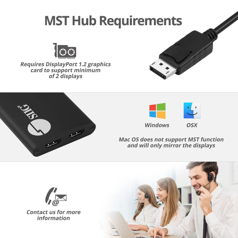 System compatibility information showing Windows support for MST functionality