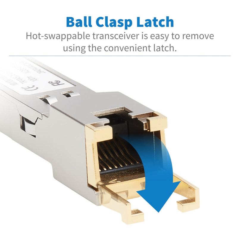 Close-up of N286-01GLC-TE ball clasp latch mechanism