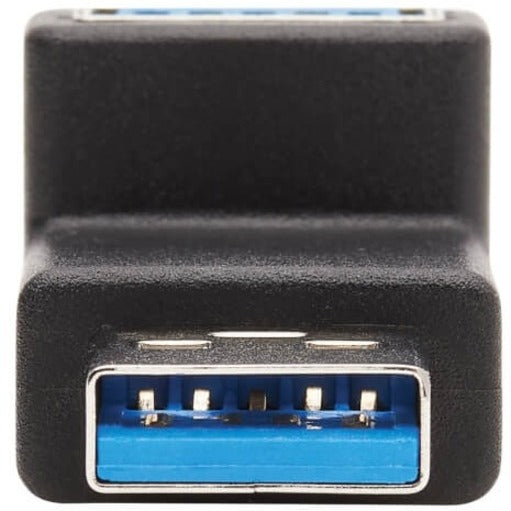 Tripp Lite U324-000-UP USB 3.0 SuperSpeed 转接器 - USB-A 至 USB-A，男/女，向上角度，黑色 Tripp Lite 的品牌名称翻译为特力皮.
