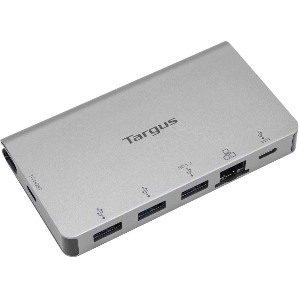 Targus ACA951USZ USB-C Ethernet-adapter met 3x USB-A-poorten en 1x USB-C-poort Gigabit Ethernet-kaart zilver