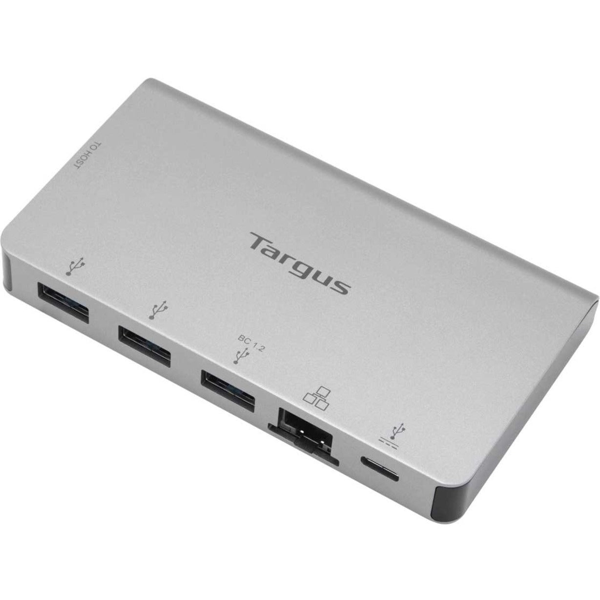 Adaptador Targus ACA951USZ USB-C Ethernet con 3 puertos USB-A y 1 puerto USB-C tarjeta Ethernet Gigabit plateado