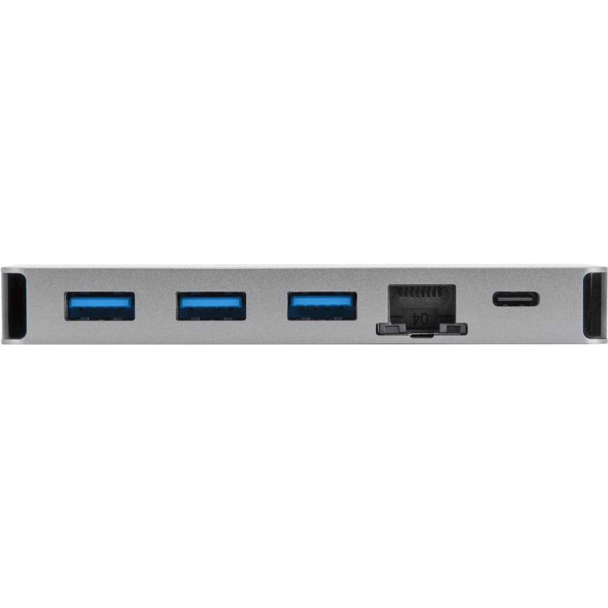 Adaptador Targus ACA951USZ USB-C Ethernet con 3 puertos USB-A y 1 puerto USB-C tarjeta Ethernet Gigabit plateado