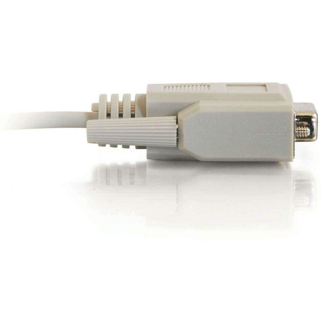 C2G 03045 Null Modem Cable, 10ft DB9 F/F, Molded, Beige